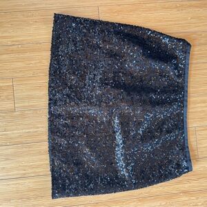 Elegant Black Sequin Skirt